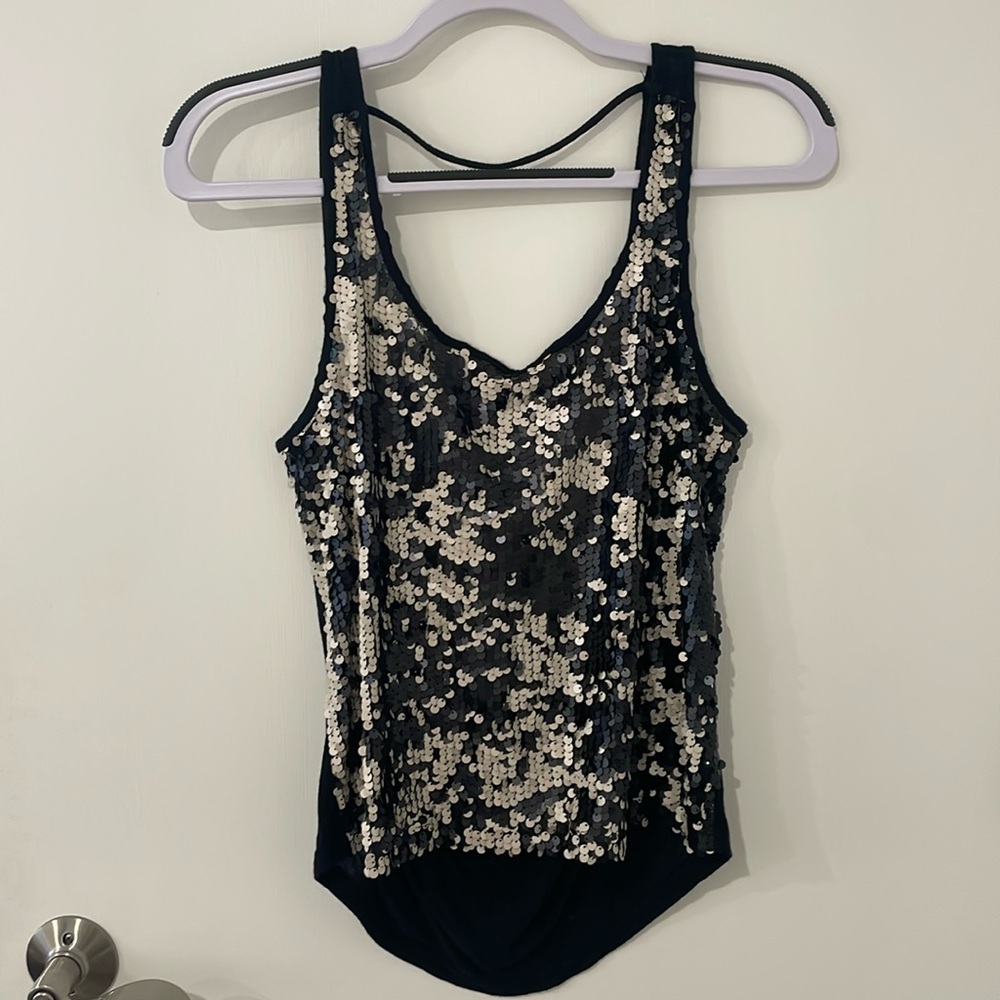 Open Back Sequined top